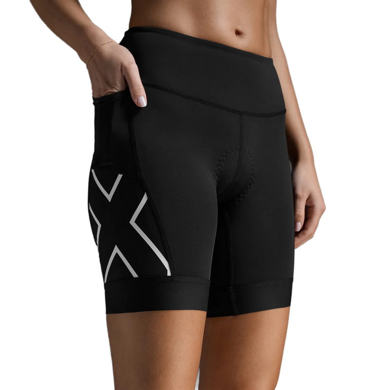Women's Core Tri 6 Inch Shorts, 2XU Women's Core Tri 8 Inch Short right side