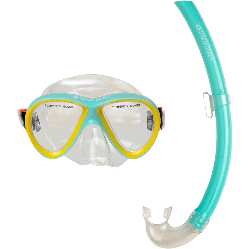 Youth Kids Guppy Combo (4+), Hawaii Divers Youth Guppy Combo in Sky/Yellow front