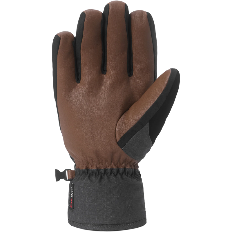 Camaro Short Leather Gloves, DaKine Camaro Short Leather Gloves in Carbon Heather palm
