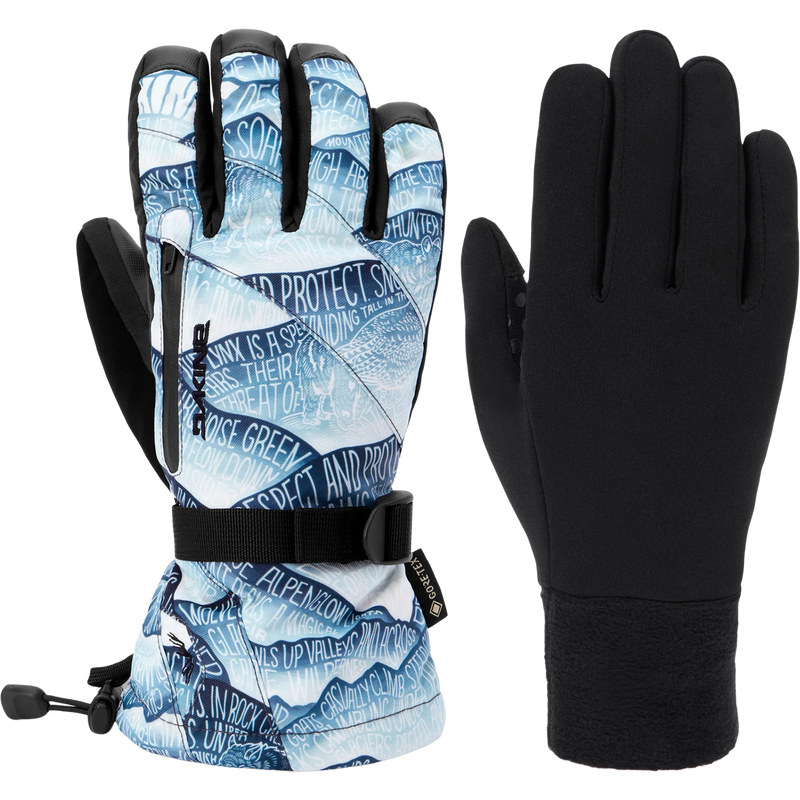Women's Sequoia 2.0 GORE-TEX Gloves, DaKine Women's Sequoia 2.0 GORE-TEX Gloves in Kingdom Mountains shell and liner