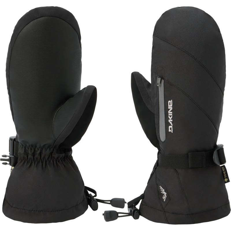 Women's Sequoia 2.0 GORE-TEX Mitts, DaKine Women's Sequoia 2.0 GORE-TEX Mitts in Black pair front and back