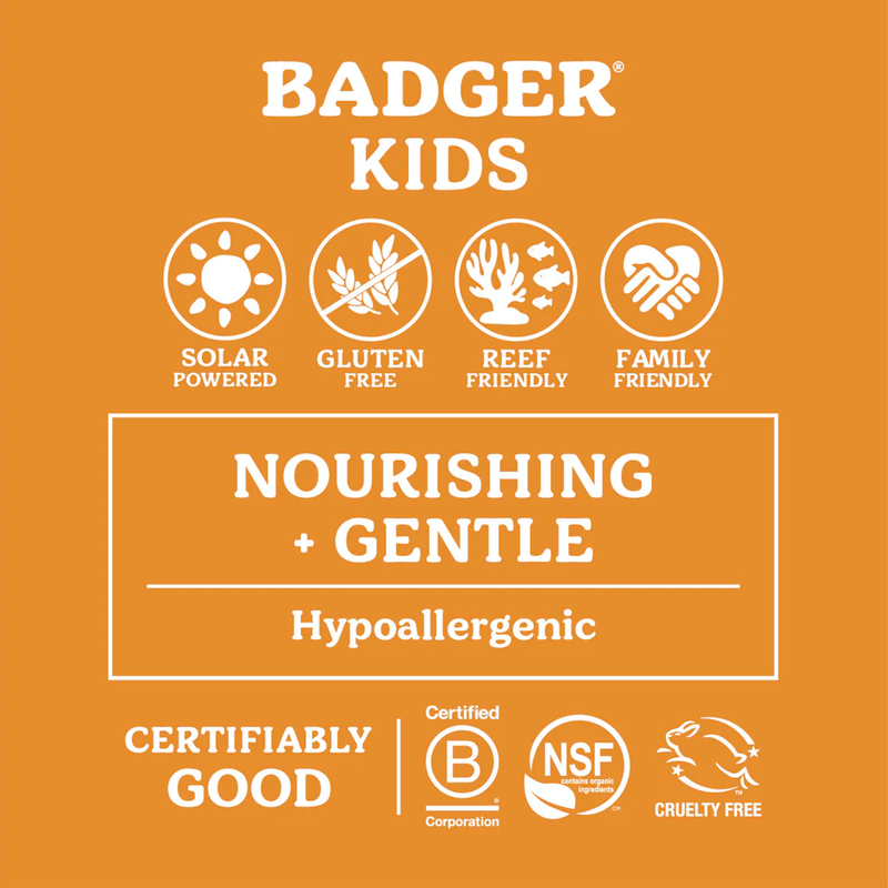 Kids Mineral Sunscreen SPF 40, Badger Kids Mineral Sunscreen SPF 40 Certifiably good verbiage