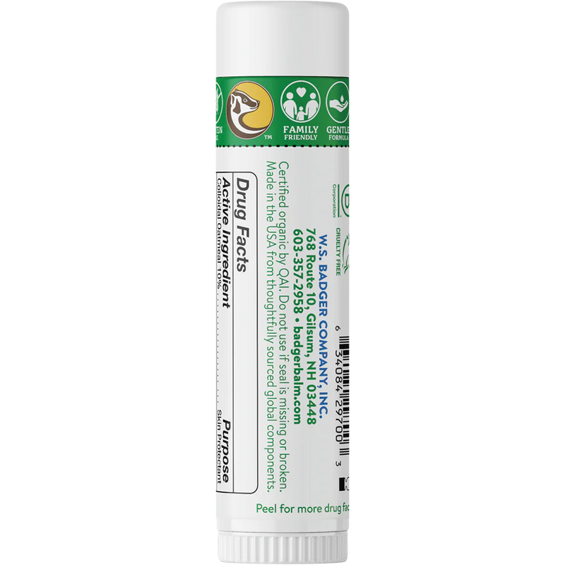 Itch Relief Stick, Badger Itch Relief Stick back view