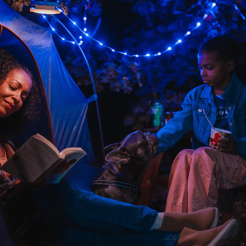 LuminAID Multi-Color Solar String Light, LuminAid Multi-Color Solar String Light with campers