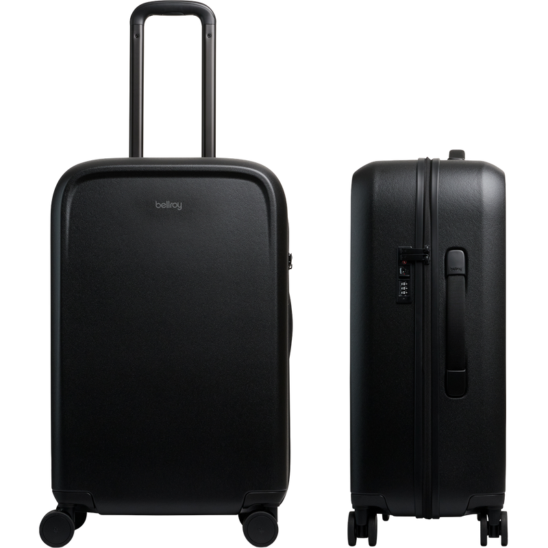 Transit Check-In, Bellroy Transit Check-In in Black side by side front and lateral view