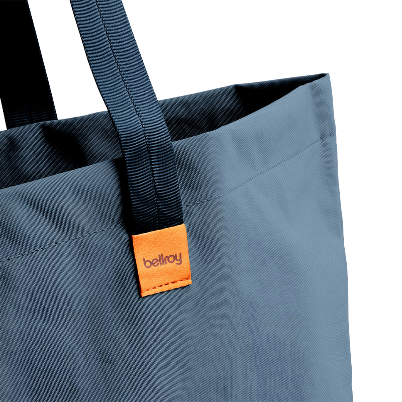 Market Tote, Bellroy Market Tote in Blue Steel with stitching detail