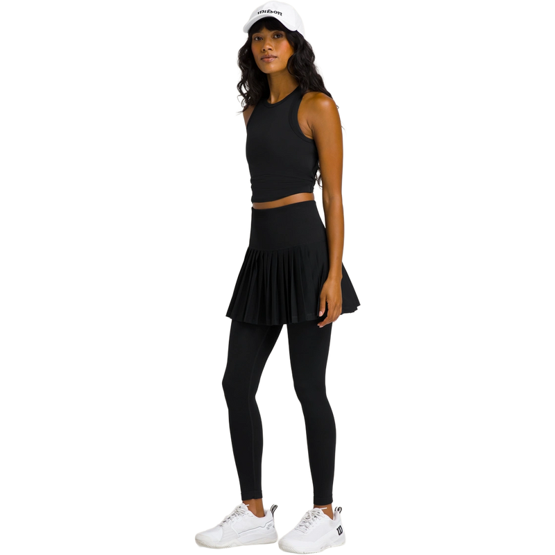 Women's Fieldhouse Tank, Wilson Women's Fieldhouse Tank in black full body view on model