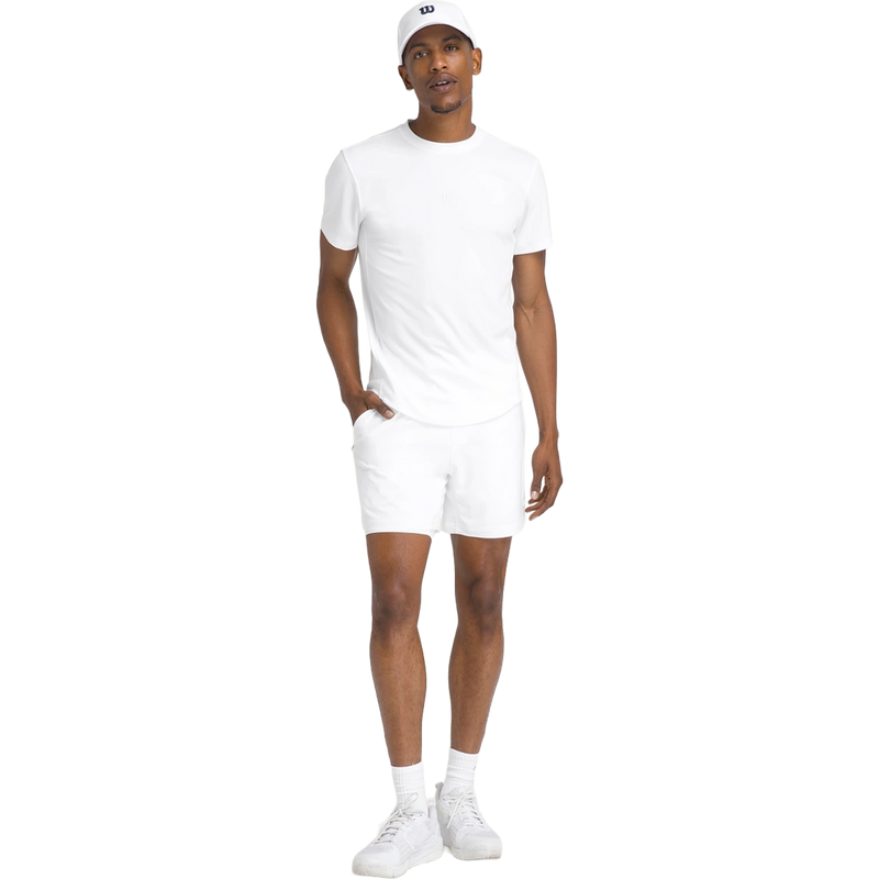 Men's Everyday Performance Tee, Wilson Men's Everyday Performance Tee in Bright White full body view on model