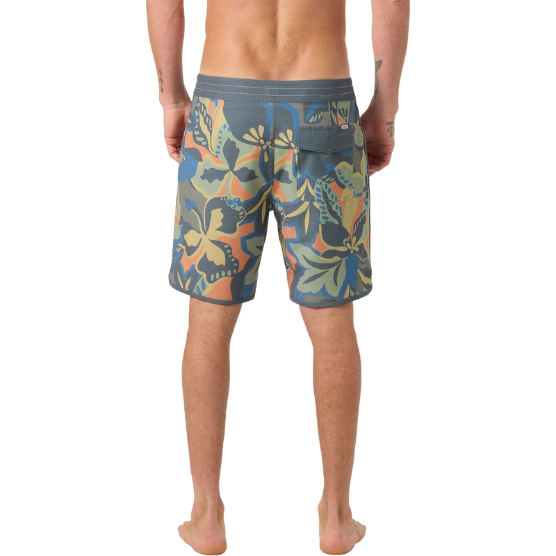 Men's OG Print Scallop 18" Boardshort, O'Neill Men's OG Print Scallop 18" Boardshort Back on Model