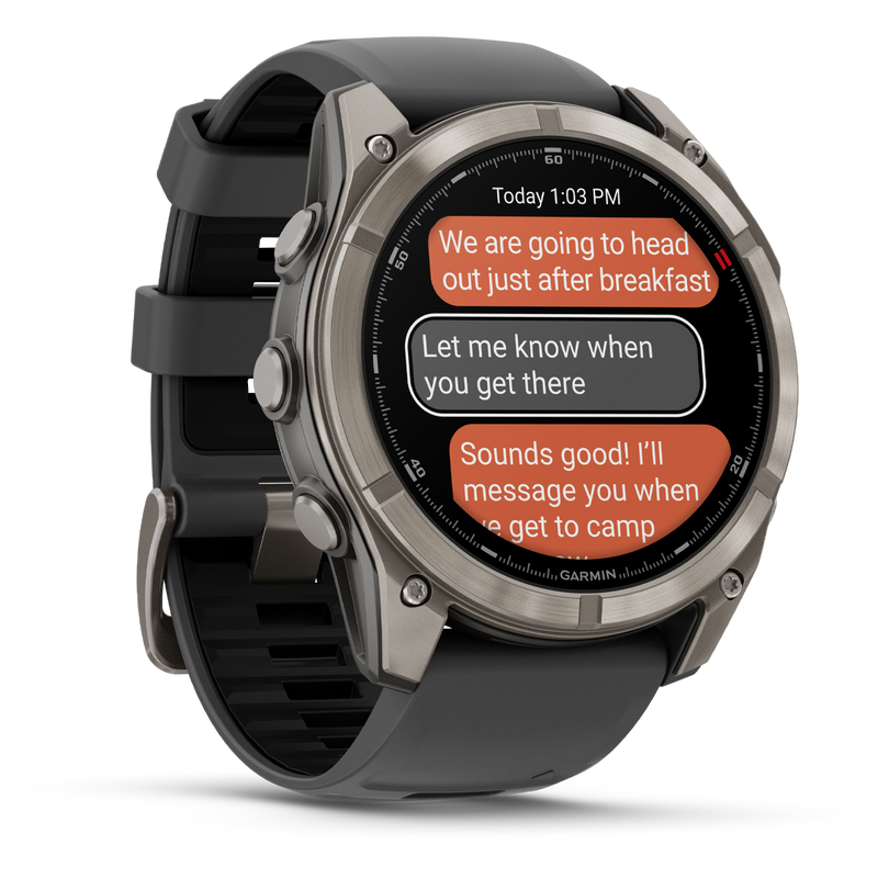Fenix 8 Pro Sapphire 51mm Titanium w/ Graphite, Garmin Fenix 8 Pro Sapphire 51mm Titanium Graph text