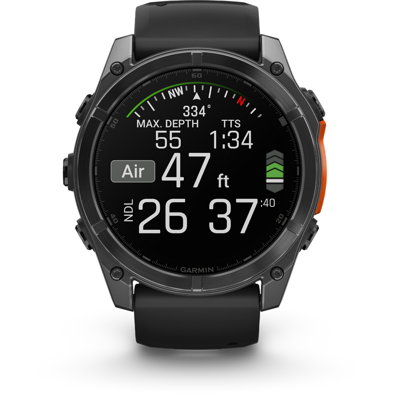 Fenix 8 51mm Slate Gray w/ Black, Garmin Fenix 8 51mm Slate Gray Black dive info