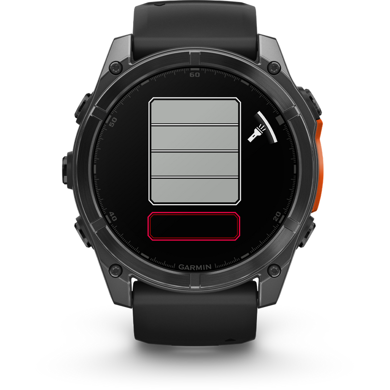 Fenix 8 51mm Slate Gray w/ Black, Garmin Fenix 8 51mm Slate Gray Black flashlight controls
