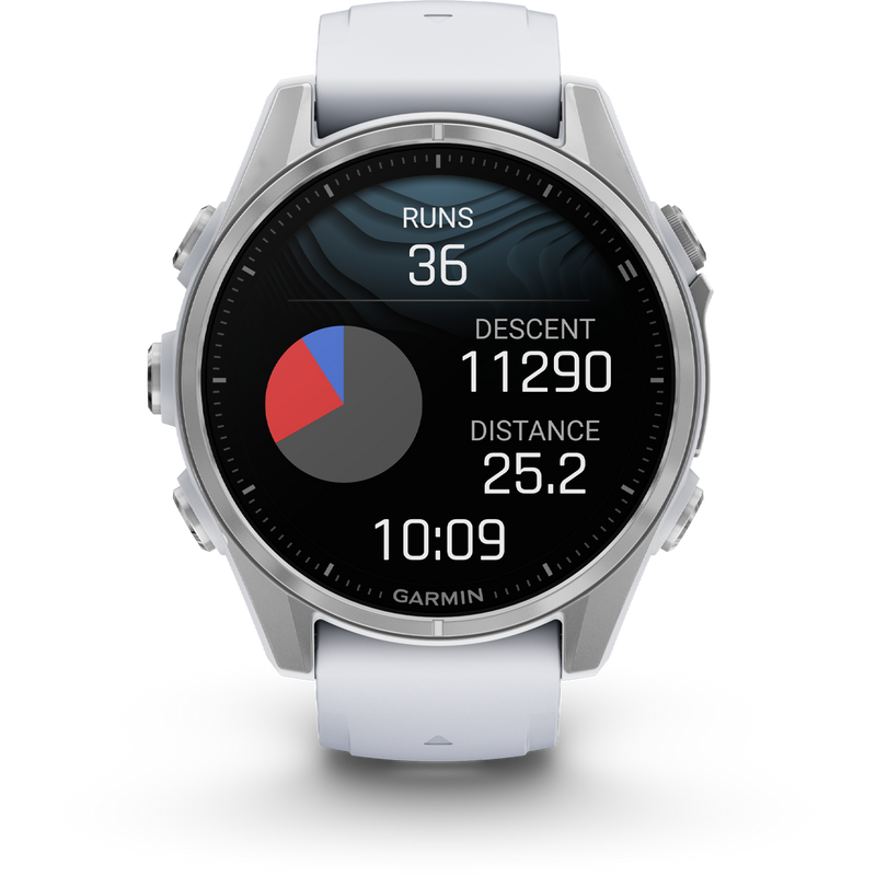 Fenix 8 Sapphire 43mm Whitestone, Fenix 8 Sapphire 43mm Whitestone ski tracking metric