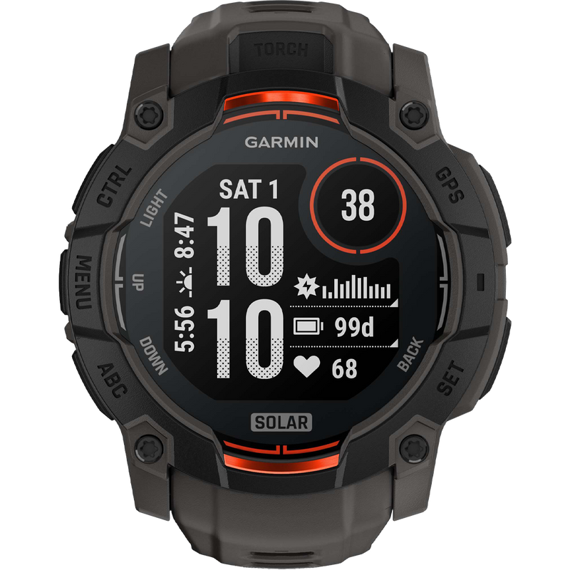 Instinct 3 Solar 50mm Black, Garmin Instinct 3 Solar 50mm Black front