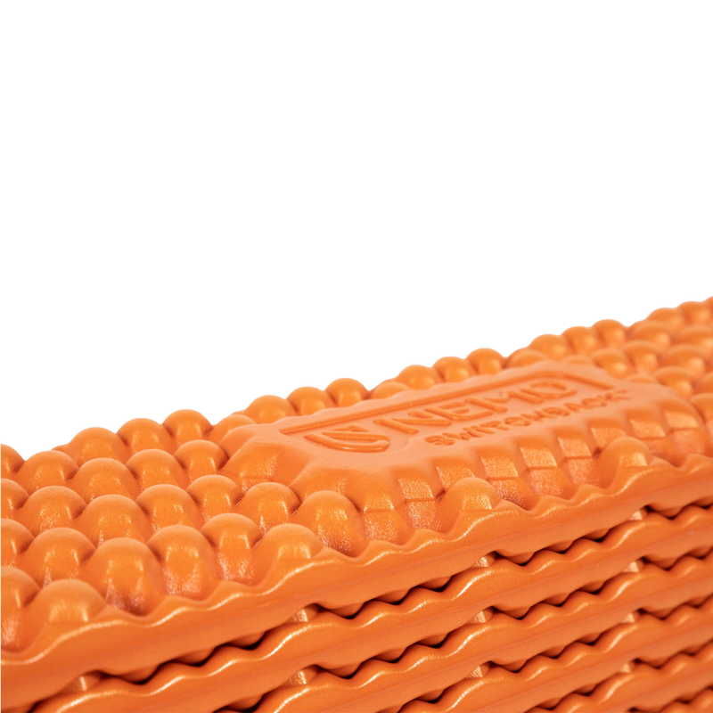 Switchback Short, Switchback Short in Sunset Orange with folded panel and foam and brand detail