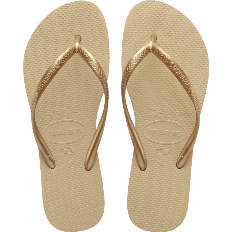 Women's Slim Sandal, Women's Slim Sandal in Sand Grey/Light Golden top view