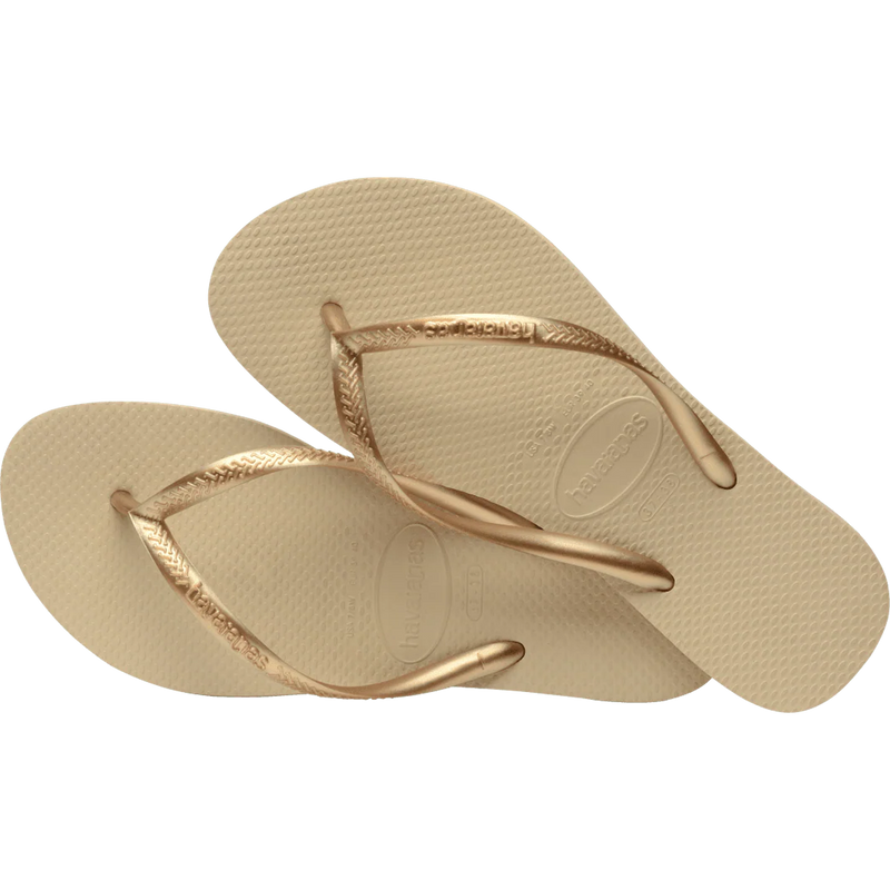 Women's Slim Sandal, Women's Slim Sandal in Sand Grey/Light Golden side by side angled view