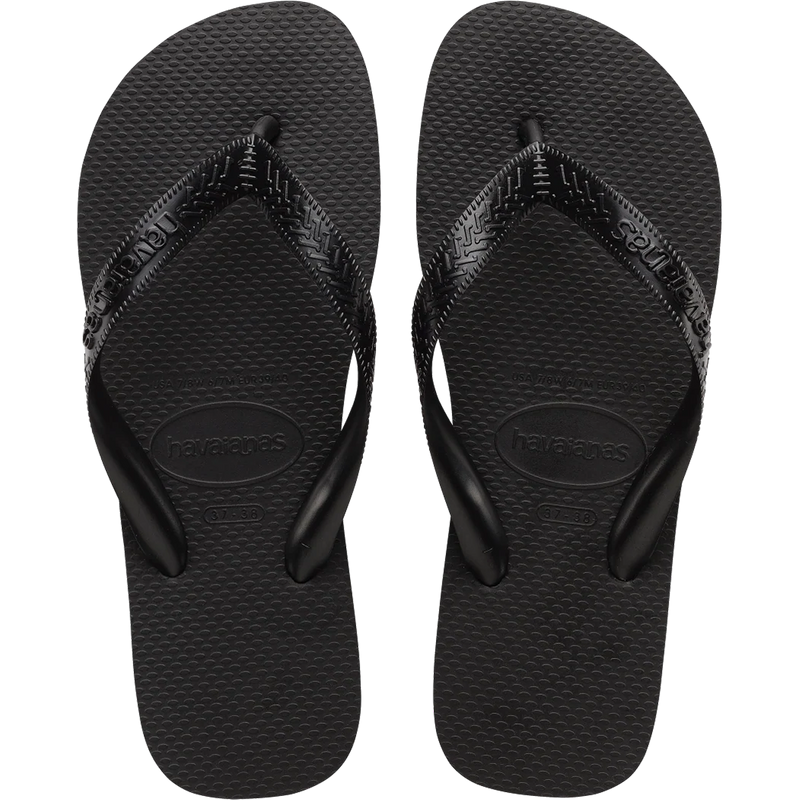Men's Top Sandal, Havaianas Top Sandal in Black side by side top view