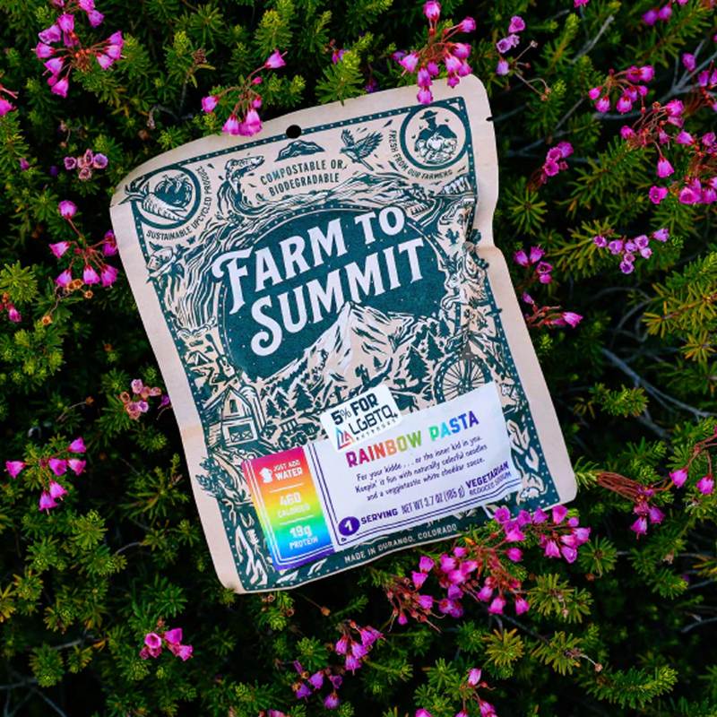 Rainbow Pasta (1 serving), Farm To Summit Rainbow Pasta at camp