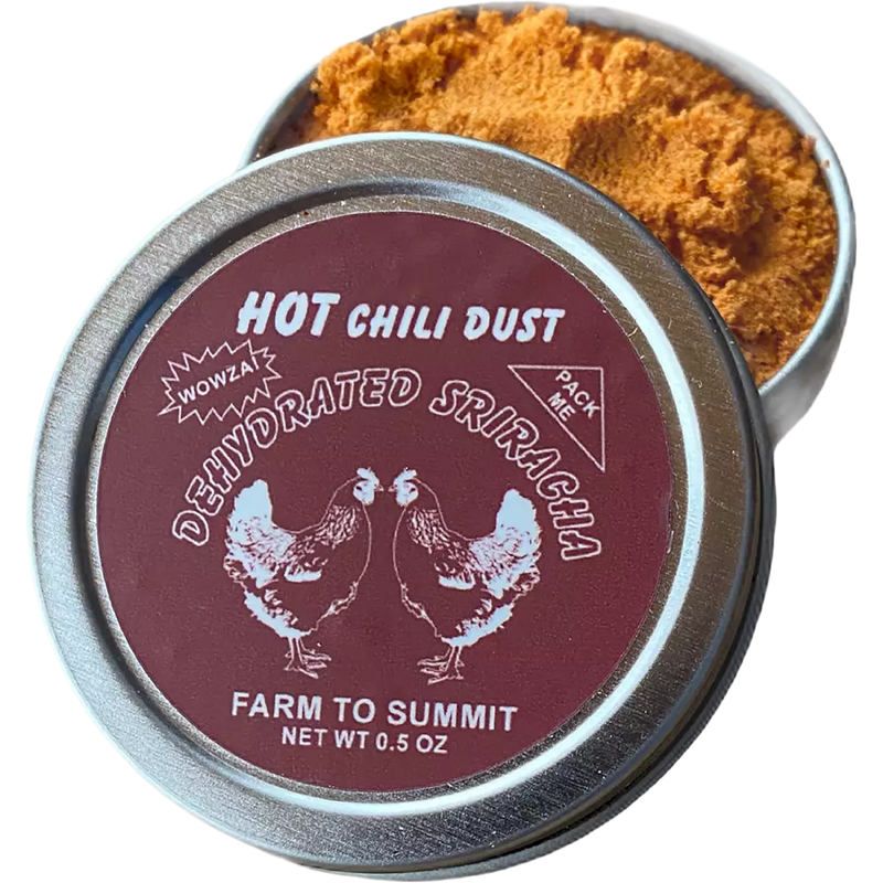Dehydrated Sriracha Hot Chili Dust, Farm To Summit Dehydrated Sriracha Hot Chili Dust container open