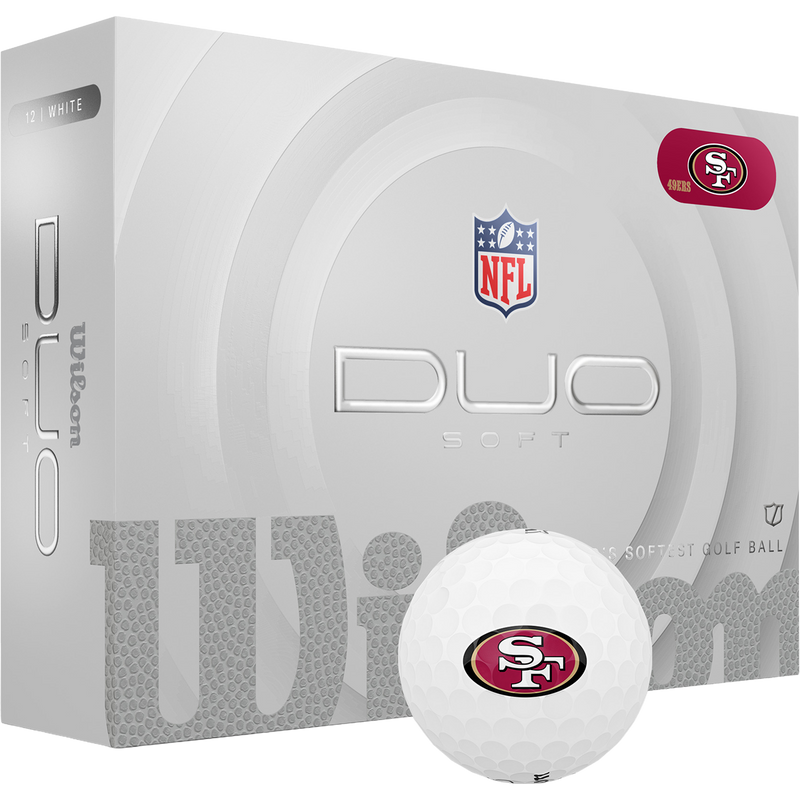 Wilson Staff Duo Soft NFL, Wilson Staff Duo Soft NFL 49ers with packaging