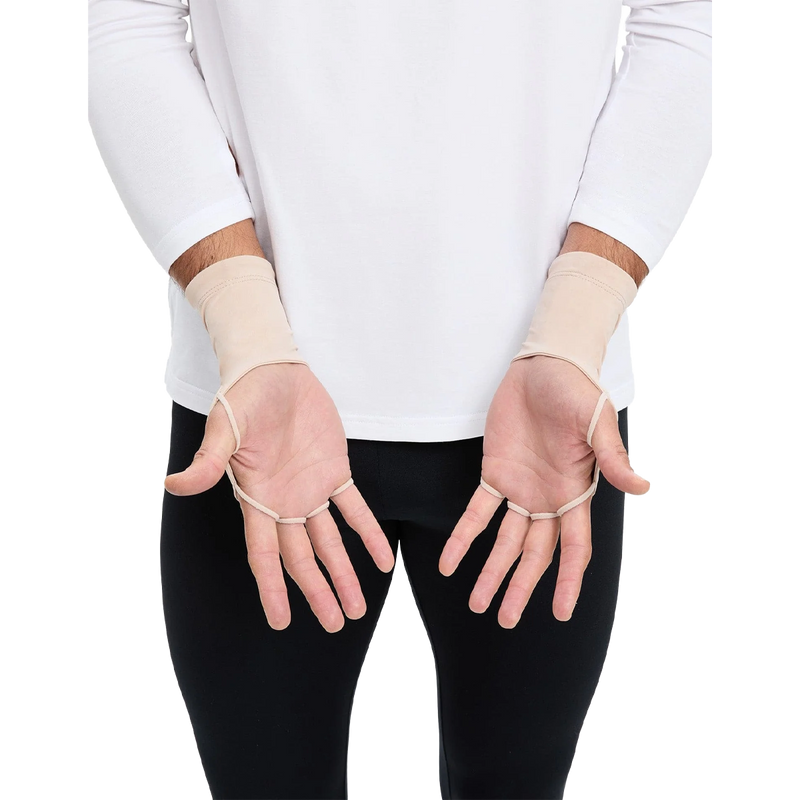 Palmless Hand Cover UPF 50+, Solbari Palmless Hand Cover UPF 50+ in Beige palm view