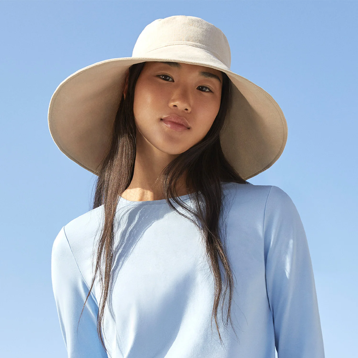 Women's Ultra Wide Cotton Linen Hat UPF 50+ alternate view