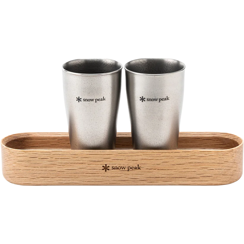Titanium Shot Glass Duo, Snow Peak Titanium Shot Glass Duo