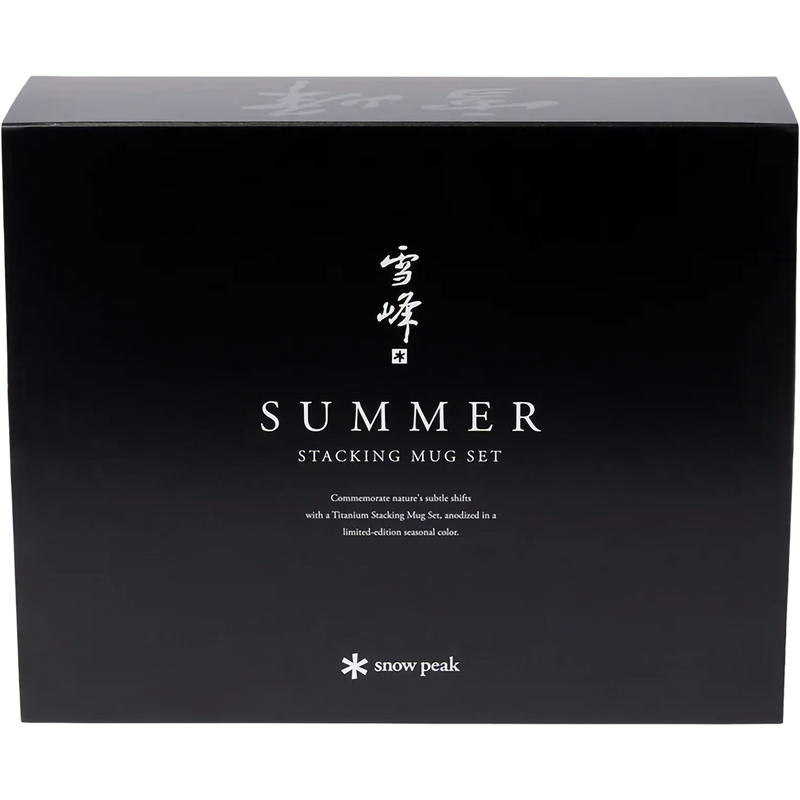 Summer Stacking Mug Set, Snow Peak Summer Stacking Mug Set box