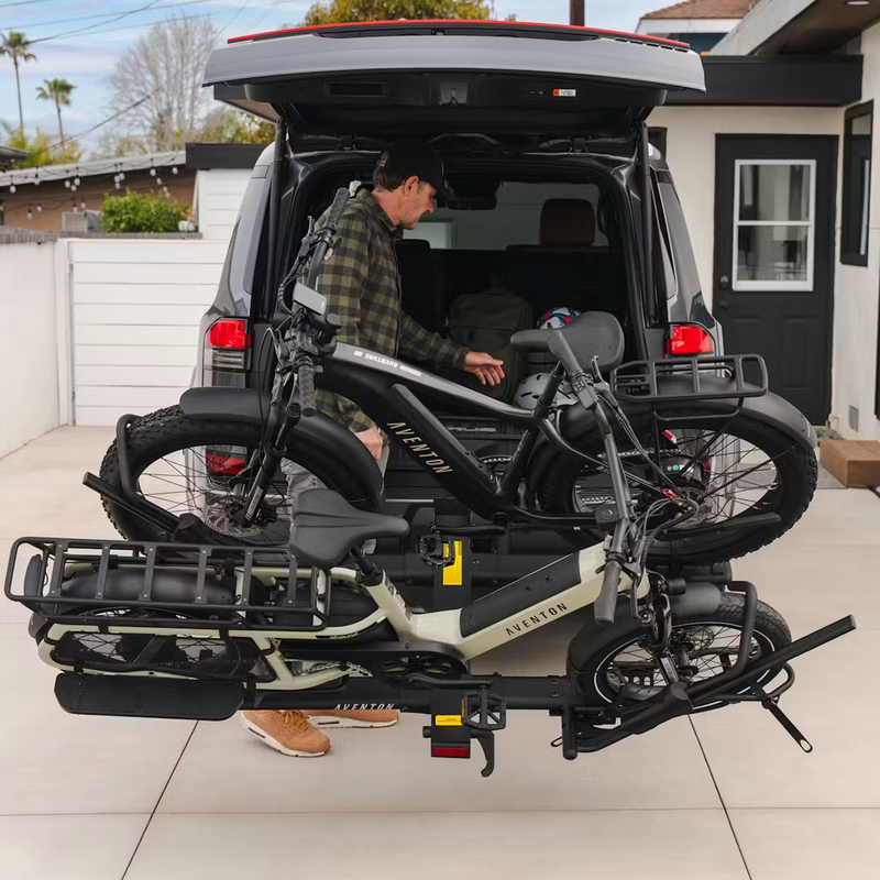Aventon Hitch Rack Pro, Aventon Hitch Rack Pro with back hatch open