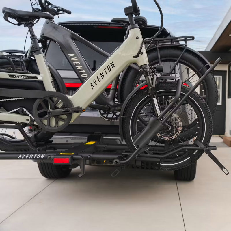 Aventon Hitch Rack Pro, Aventon Hitch Rack Pro back view with bikes