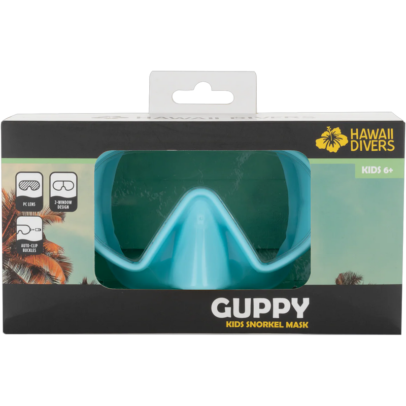 Youth Kids Jelly Fish Mask, Hawaii Divers Youth Kids Jelly Fish Mask in Teal/Yellow in package