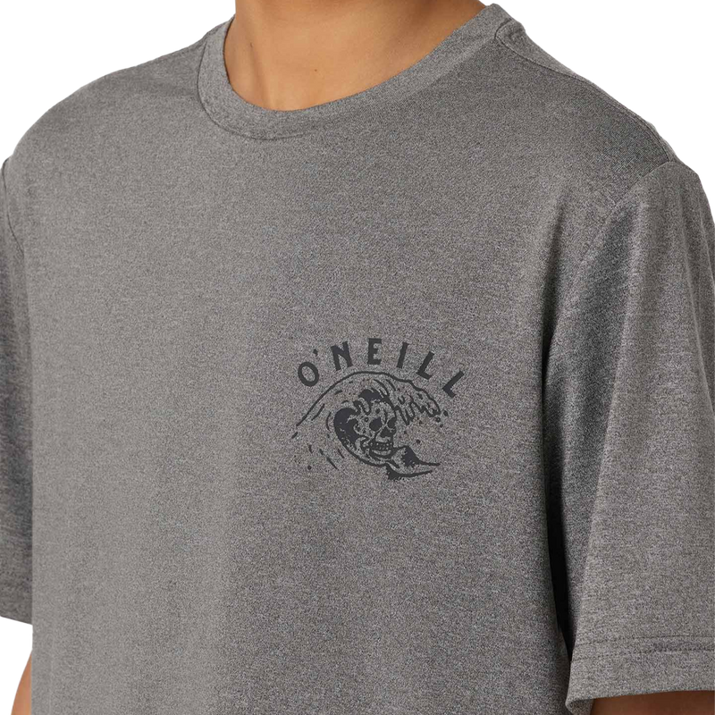 Youth Wave Brain UPF Short Sleeve, O'Neill Youth Wave Brain UPF Short Sleeve Chest Graphic