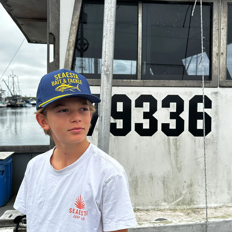 Youth Bait and Tackle Hat, Seaesta Youth Bait and Tackle Hat in Navy lifestyle