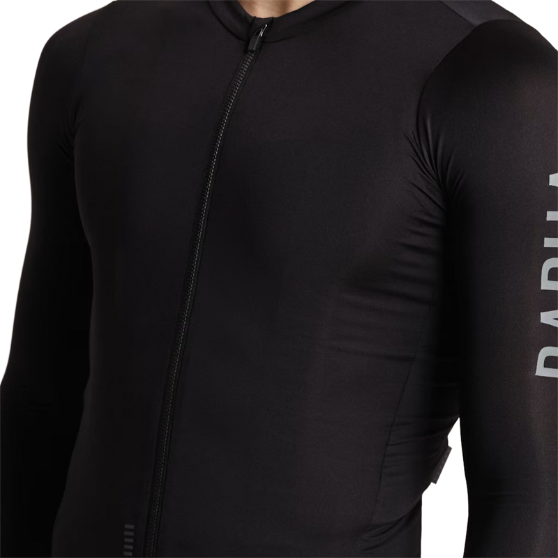 Pro Team Long Sleeve Jersey, Rapha Pro Team Long Sleeve Jersey in PDM-Plum/Deep Magenta front zipper