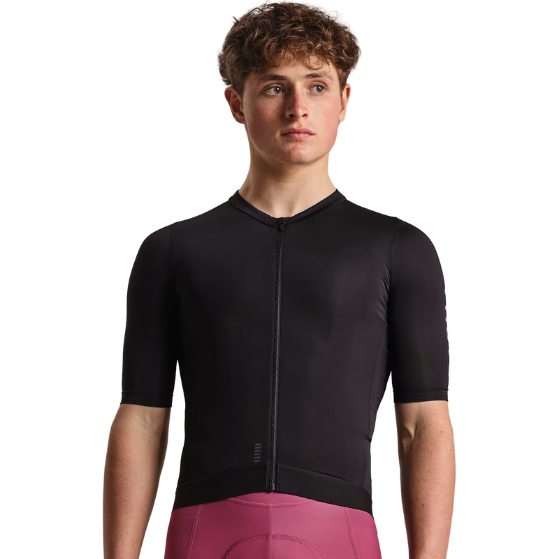 Men's Pro Team Training Jersey, Rapha Pro Team Training Jersey in BLW-Black/Dark Grey on model front