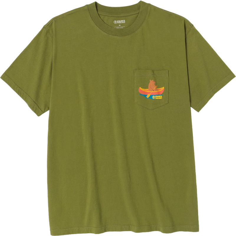 Bears at Camp Pocket Tee, Parks Project Bears at Camp Pocket Tee in Olive front view 