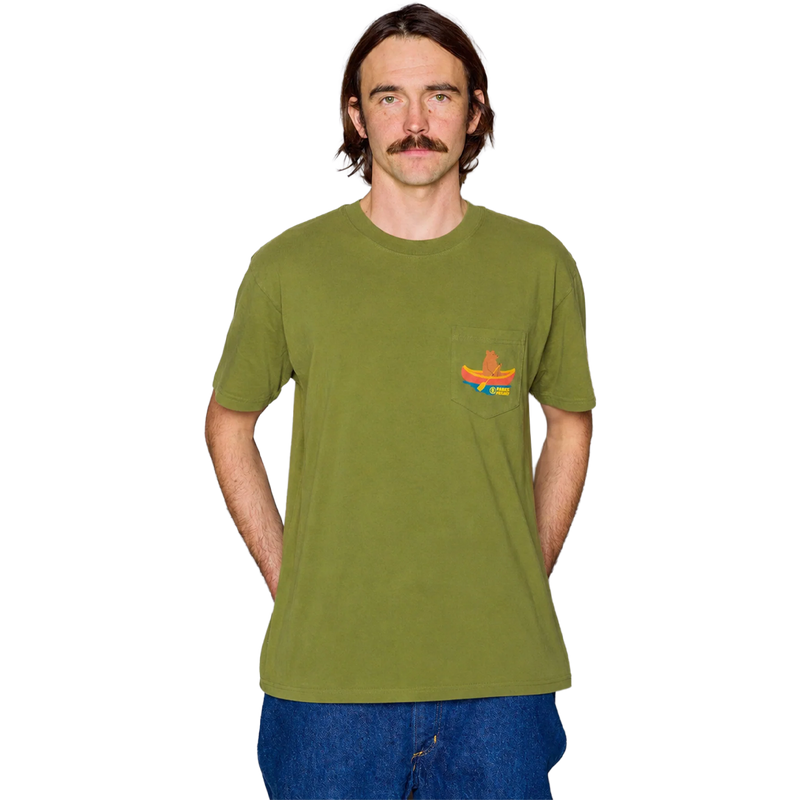 Bears at Camp Pocket Tee, Parks Project Bears at Camp Pocket Tee in Olive on male model