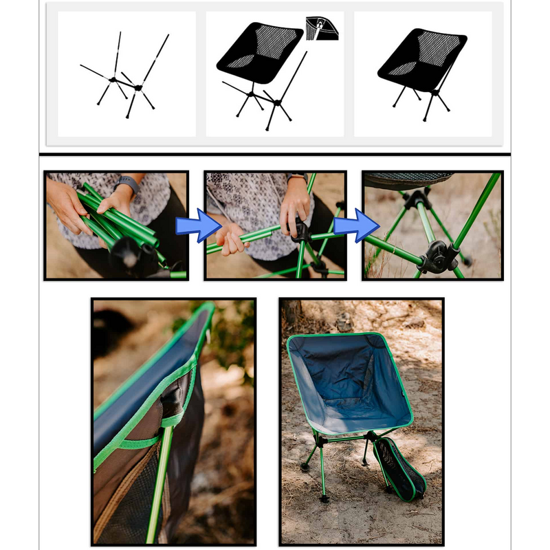 Joey Yellow, TravelChair Joey Yellow set up