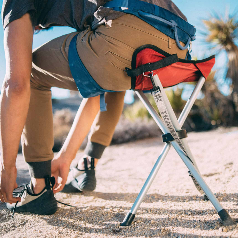 Slacker Red, TravelChair Slacker Red with model