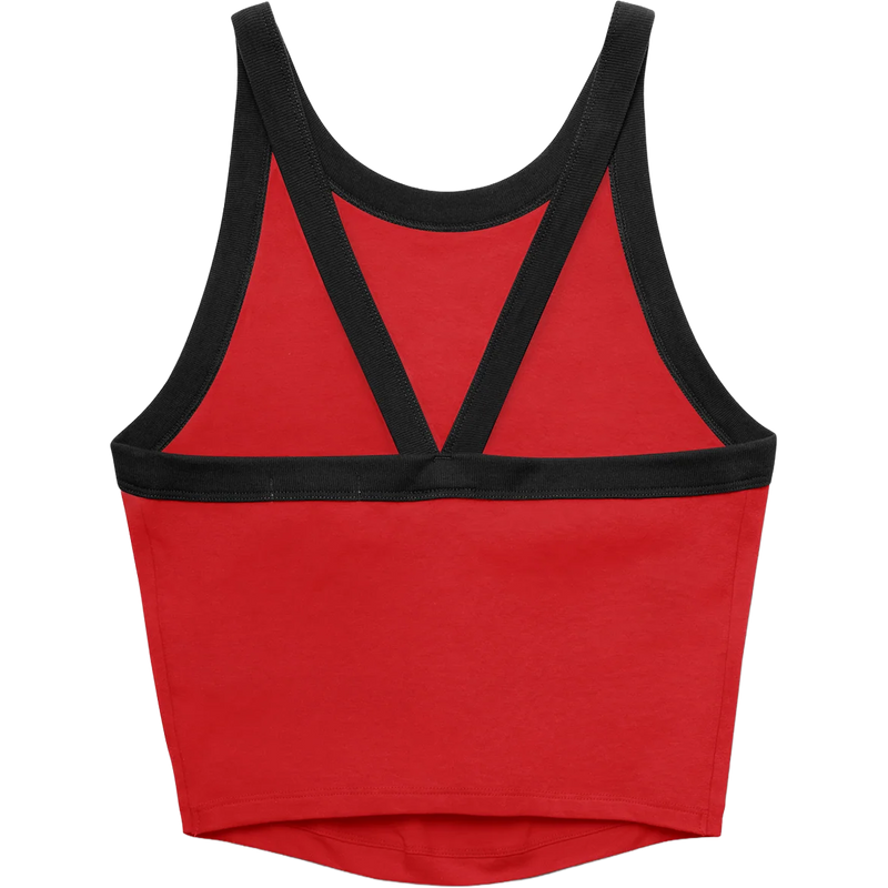Women's 49ers Shimmer Shadow Sporty Tank, 47 Brand Women's 49ers Shimmer Shadow Sporty Tank in Red back view
