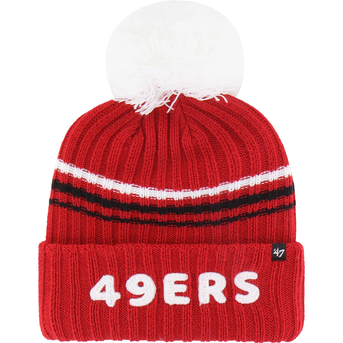 Women's 49ers Fuzzy Script 47 Cuff Knit alternate view