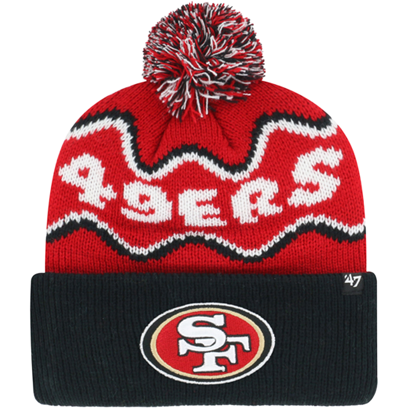 Youth 49ers Squiggle Script 47 Cuff Knit, Featured Image