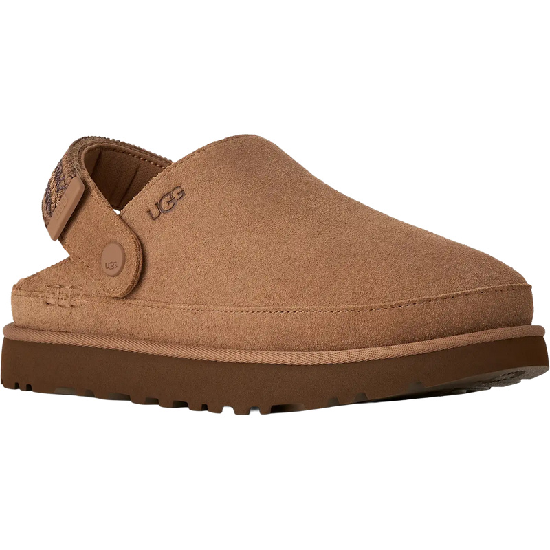 UGG Women's Goldenstar Uggbraid Clog in chestnut angled