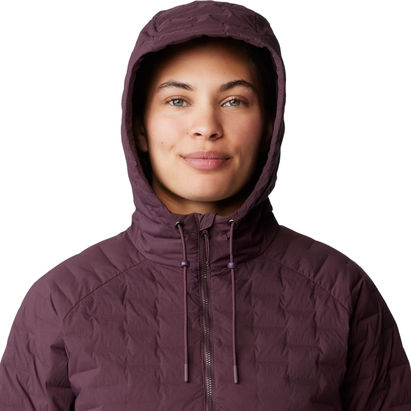 Women's Stretchdown Light Full Zip Hoody, Mountain Hardwear Women's Stretchdown Light Full Zip Hoody collar and hood 