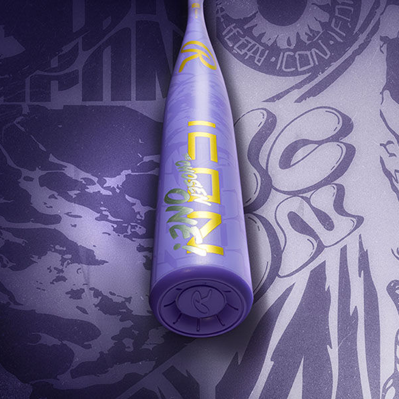 Rawlings Icon Chosen One BBCOR -3 in Purple other angle top view
