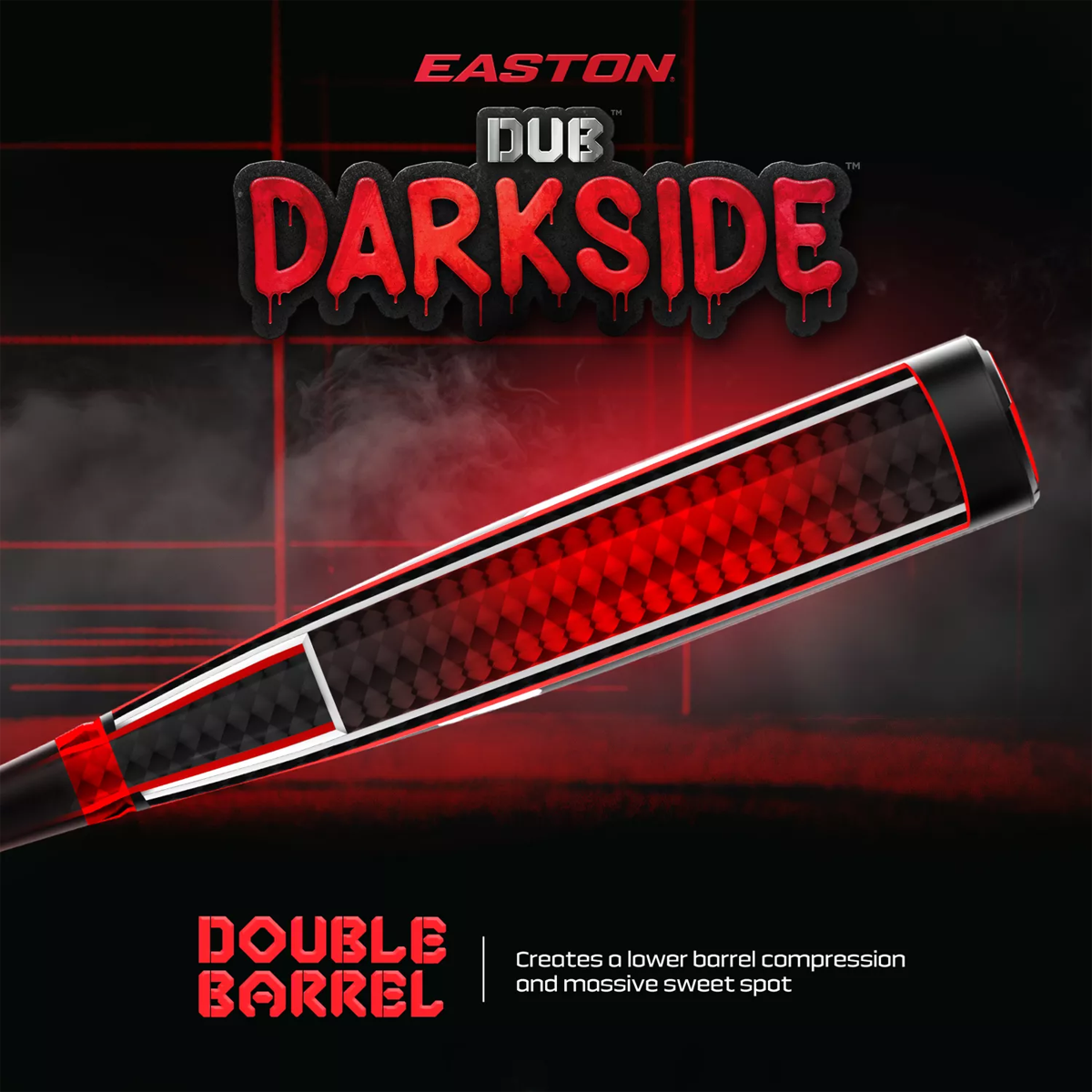 Easton Dub Darkside USSSA -10 in Black double garrel detail