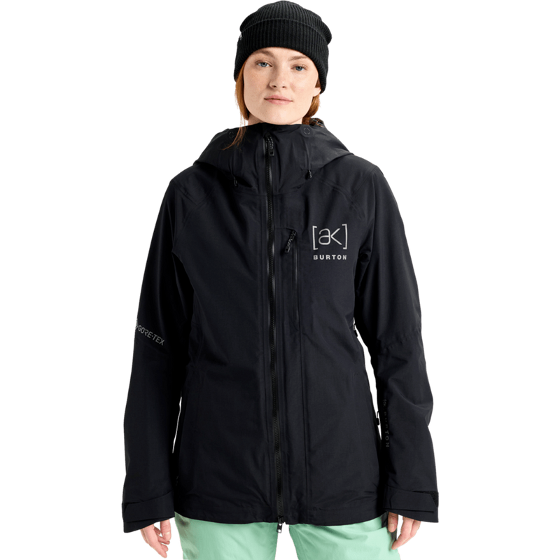Women's AK Upshift GORE-TEX 2L Jacket, Burton Women's AK Upshift GORE-TEX 2L Jacket in True Black on model