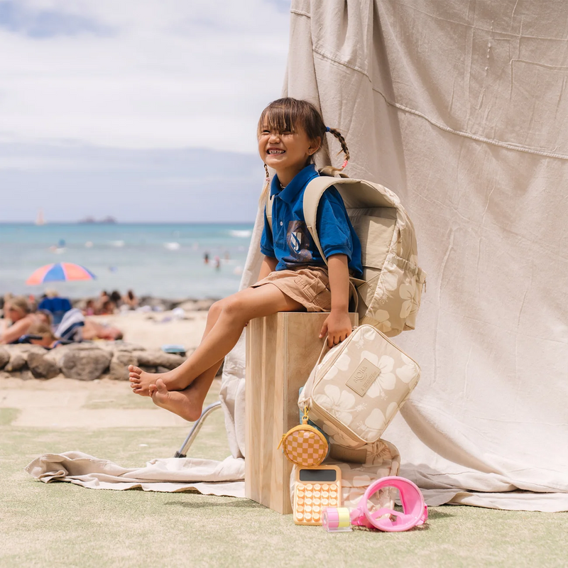 Hana Hou Lunch Box, Aloha Collection Hana Hou Lunch Box in Creme Dune lifestyle on beach