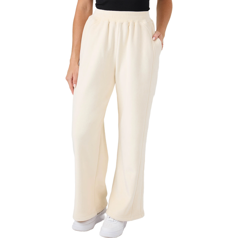 Roxy Women's Vivi Bonded Velour Pant in Whitecap